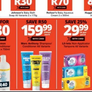 Shampoo at Checkers