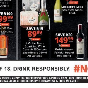 Wine at Checkers