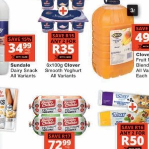 Yoghurt at Checkers