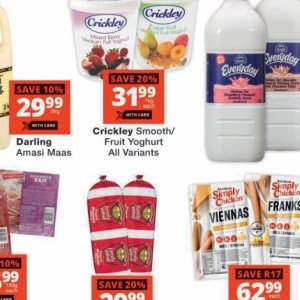 Yoghurt at Checkers