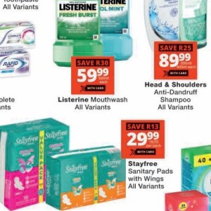Mouthwash listerine  at Checkers