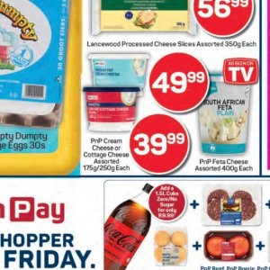 Cottage cheese at Pick n Pay Hyper
