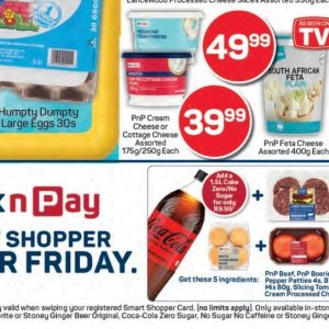 Cottage cheese at Pick n Pay Hyper