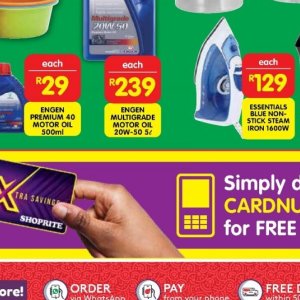 Engine oil at Shoprite