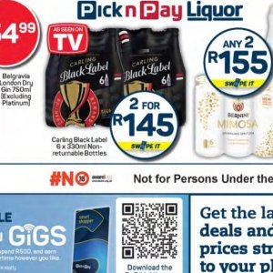 Beer at Pick n Pay Hyper