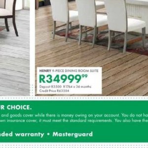 Dining room set at Beares
