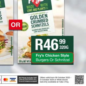 Schnitzel at Take n Pay