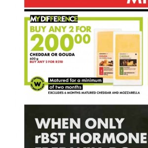Cheddar at Woolworths