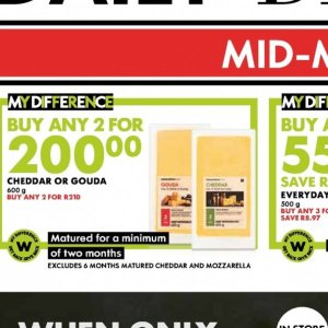 Cheddar at Woolworths