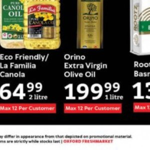 Olive oil at Oxford freshmarket
