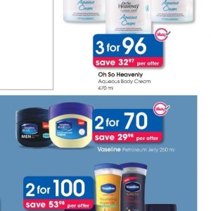 Body cream at Clicks