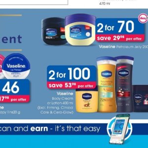 Body cream at Clicks