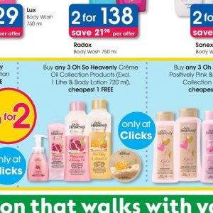 Body lotion at Clicks