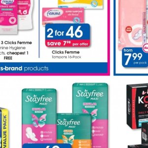 Tampons at Clicks