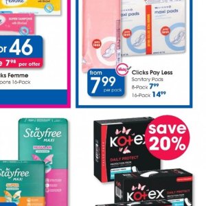Sanitary pads libresse  at Clicks