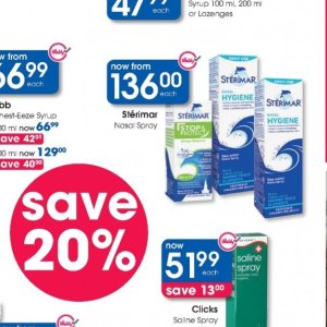 Nasal spray at Clicks