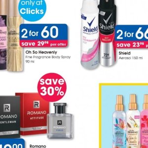 Body spray at Clicks