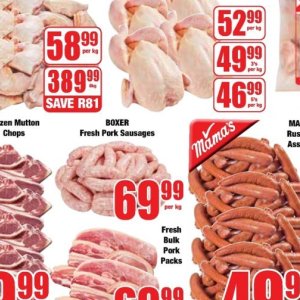 Sausages at Boxer Superstores