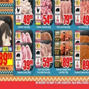 Pork at Three Star Cash and Carry