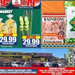 Cucumbers at Three Star Cash and Carry