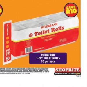 Toilet rolls at Shoprite