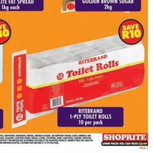 Toilet rolls at Shoprite
