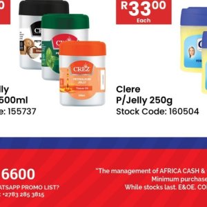 Petroleum jelly at Africa Cash and Carry