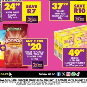 Chocolate at Shoprite