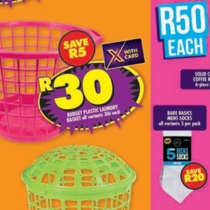 Laundry basket at Shoprite