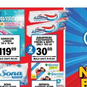 Toothpaste aquafresh  at Giant Hyper