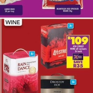 Wine at Shoprite