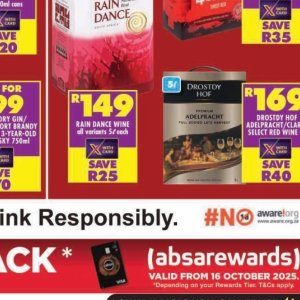 Wine at Shoprite