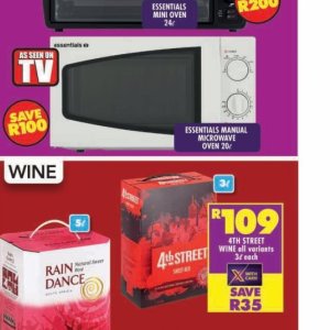 Microwave oven at Shoprite