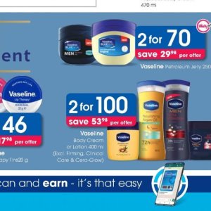 Body cream at Clicks