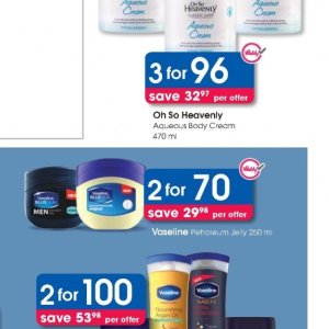 Body cream at Clicks