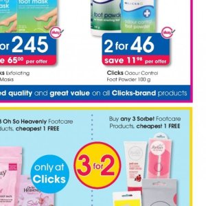 Foot powder at Clicks