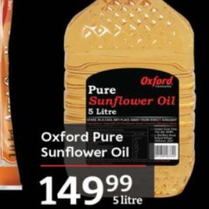 Sunflower oil at Oxford freshmarket