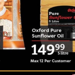 Sunflower oil at Oxford freshmarket
