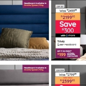 Headboard at Bradlows/Morkels
