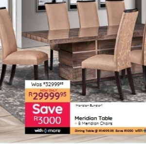 Table at Bradlows/Morkels