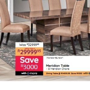 Table at Bradlows/Morkels