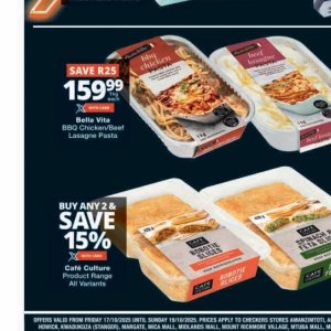 Lasagne at Checkers