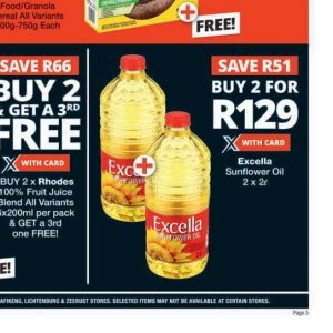 Sunflower oil at Checkers