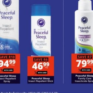Insect repellent at Checkers