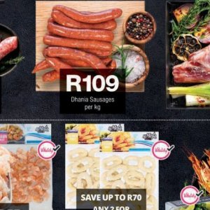 Sausages at Checkers