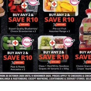 Grapes at Checkers