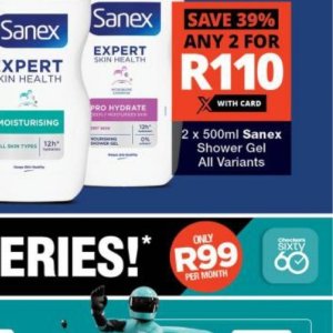 Shower gel at Checkers
