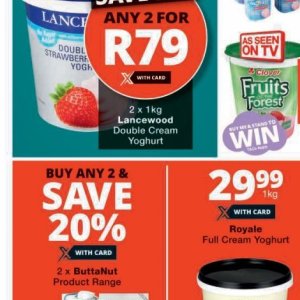Yoghurt at Checkers