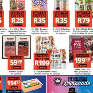 Yoghurt danone  at Checkers