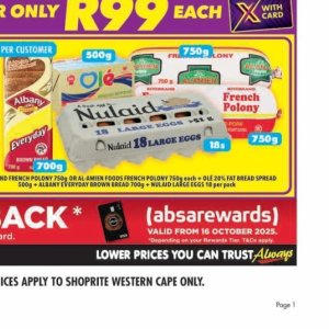 Eggs at Shoprite